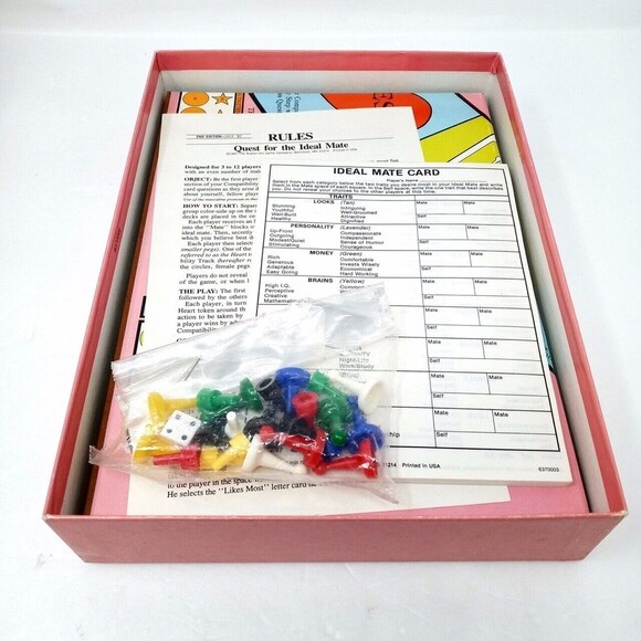 QUEST FOR THE IDEAL MATE - Vintage Avalon Hill Arcana 1987 Board Game - Unplayed - Picture 5 of 10
